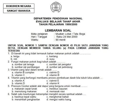 29 Contoh Soal Muatan Lokal Ideas Dikdasmen Id