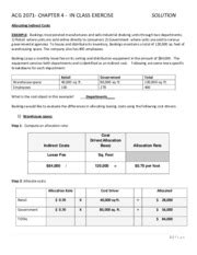 In Class Exercise Ch Solution Acg Chapter In Class