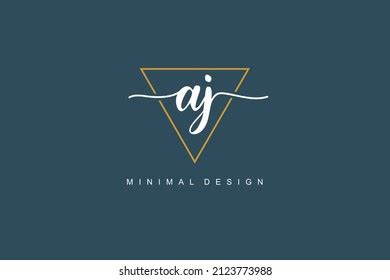 J Aj Logo Initial Lettering Handwriting Stock Vector Royalty Free