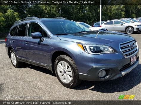 Twilight Blue Metallic 2016 Subaru Outback 2 5i Premium Slate Black Interior