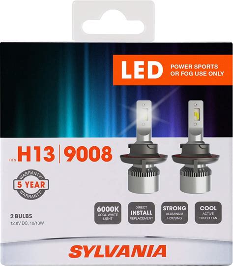 Amazon SYLVANIA H13 9008 LED Powersport Headlight Bulbs For Off