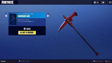 Fortnite Glitch Allows Players To Get The Crimson Axe For Free But