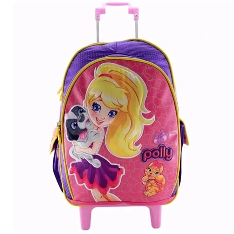 Mochila Escolar Polly Pocket Infantil Rodinhas Tam G Sestini Submarino