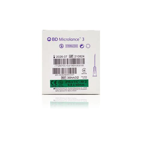 Bd Microlance Hypodermic Needle G Green Mm Phoenix Pharma