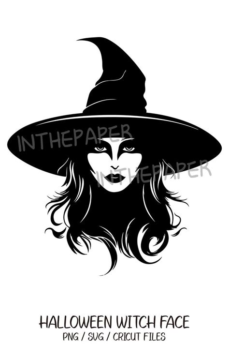 Witch Face Silhouette Clip Art