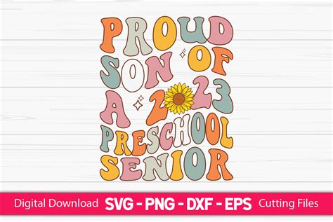 Proud Son of a 2023 Preschool Senior Graphic by CraftartSVG · Creative ...