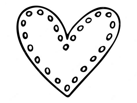 Premium Vector Simple Hand Drawn Heart Illustration Cute Valentines Day Heart Doodle