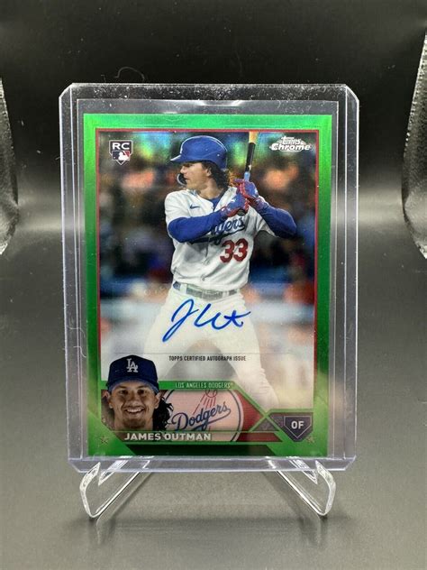 Topps Chrome Update James Outman Rc Auto Autograph Green Ac