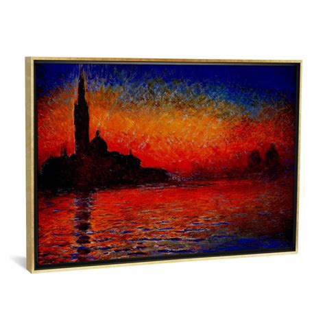 Sunset In Venice Claude Monet 18w X 26h X 075d Famous
