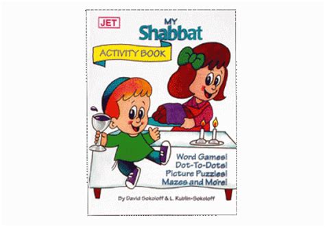 Shabbat Mini Activity Book With Word Games Mazes Color By Number And