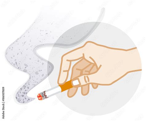 Hand holding a Cigarette - Smoking risk clip art Stock Vector | Adobe Stock