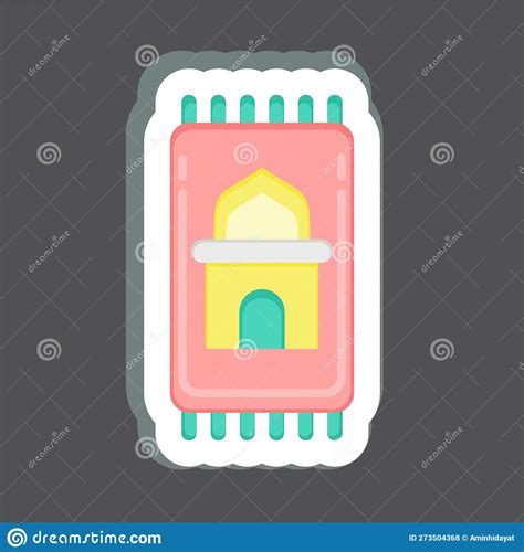 Icon Prayer Mat Related To Eid Al Fitr Symbol Islamic Ramadhan Stock