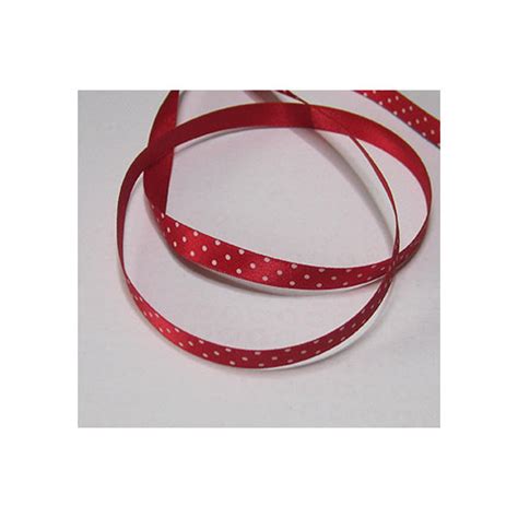Polka Dot Satin Ribbon Red Lazy Daisy Needlework