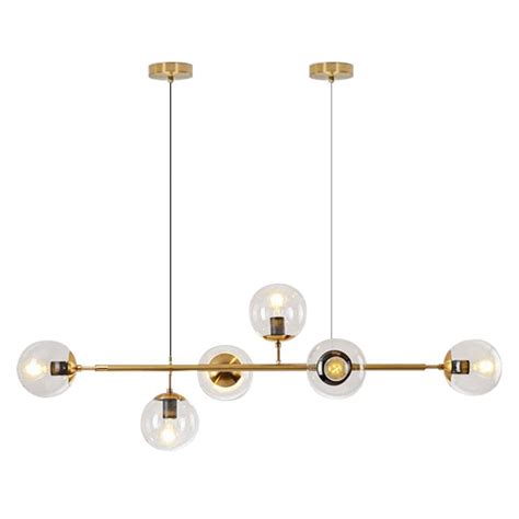 KCO Modern Ceiling Pendant Lighting Mid Century Glass Globes Sputnik