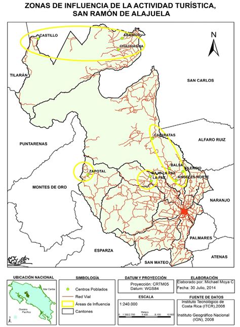 Zonas De Mayor Influencia De La Tur Stica Del Cant N De San Ram N 2014