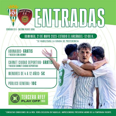 Entradas Córdoba B Salerm Puente Genil Córdoba CF Web Oficial