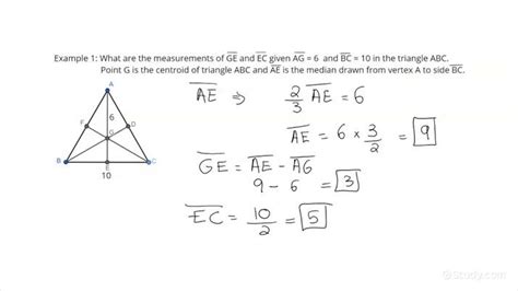 Using the Centroid of a Triangle to Find Segment Lengths | Geometry ...