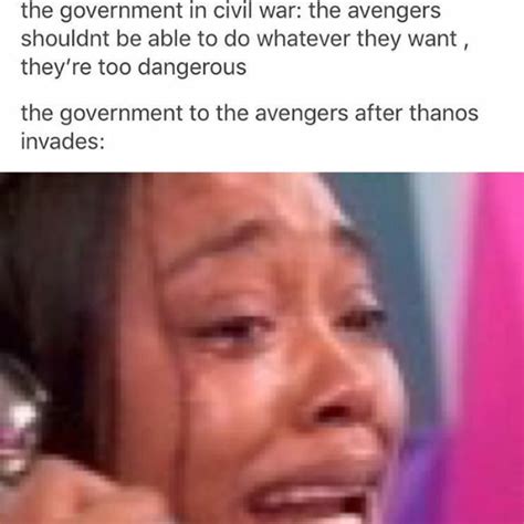 Cries Civil War And Thanos Image 7446226 On Favim