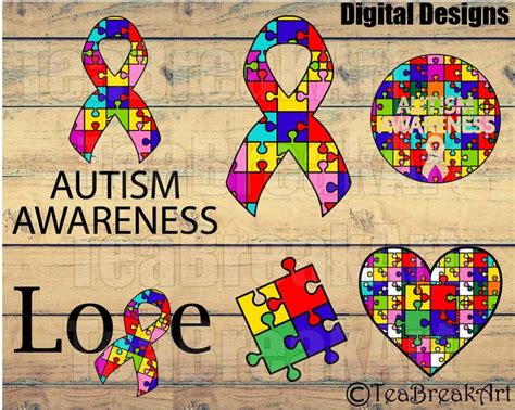 Autism Awareness Svg Cutting Files Svg Png Eps Clipart Instant Etsy