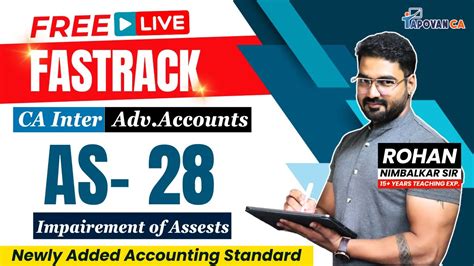 FREE CA Inter Adv Accounts Fastrack AS 28 PPE For May 24 Onwards