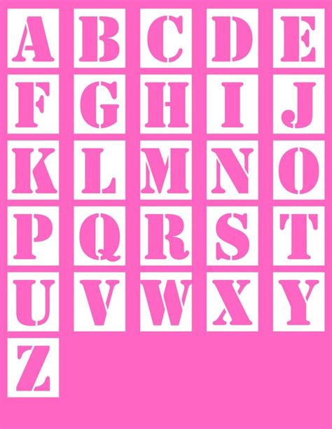 Free Printable 1 Inch Letter Stencil Sheets [pdf Included] Printables Hub