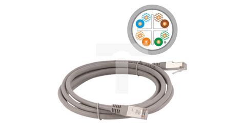 Patchcord Ftp Kat Kabel Sieciowy Lan X Rj Linka Szary M Alantec