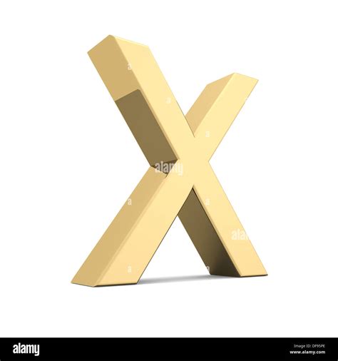 Gold letter X Stock Photo - Alamy