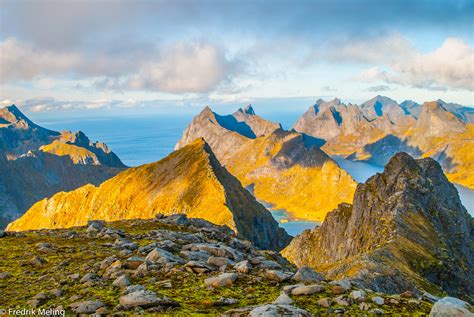 Papel De Parede Panorama Mar Colina Rocha Natureza C U Lofoten