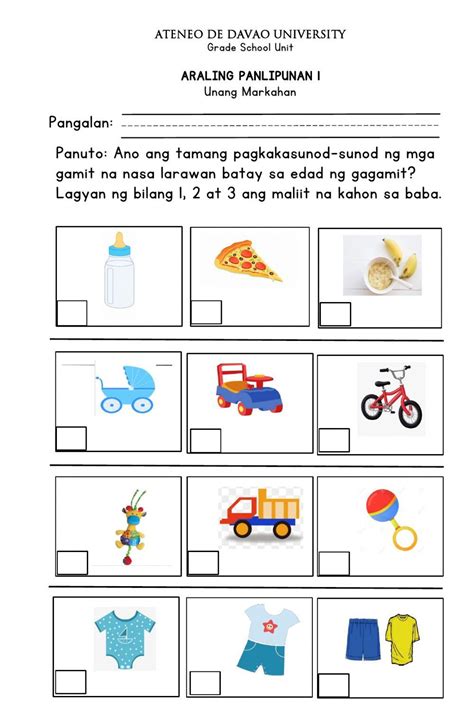 Ang At Ang Mga Worksheets For Kindergarten