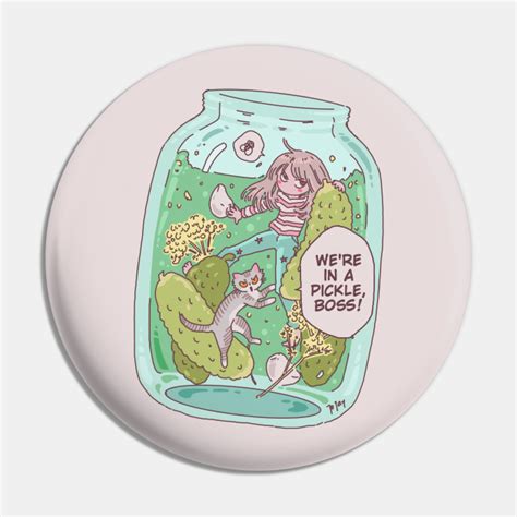 In a Pickle English Idiom funny Cartoon With A Cat - Pickle Jar - Pin ...