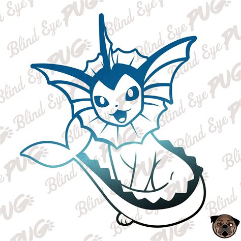 Vaporeon Svg Flat Pokemon Smash Brother Eevee Pikachu Etsy Australia