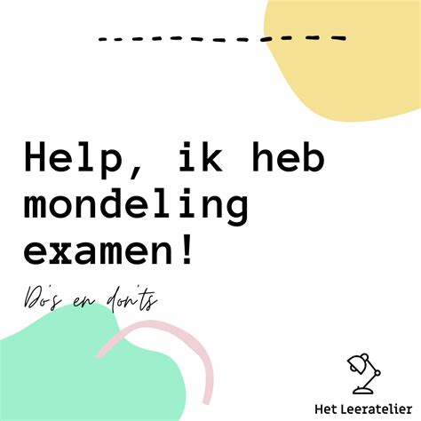 Examens Studietips Het Leeratelier