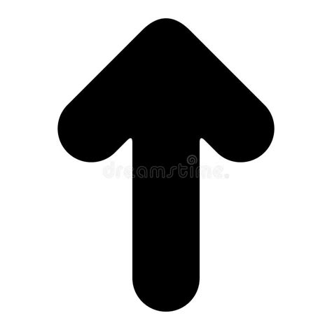 Minimalistic Black Rounded Arrow Icon Template Stock Vector