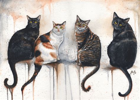 15 Amazing Watercolour Cat Drawings And Cat Portraits By Artist Braden