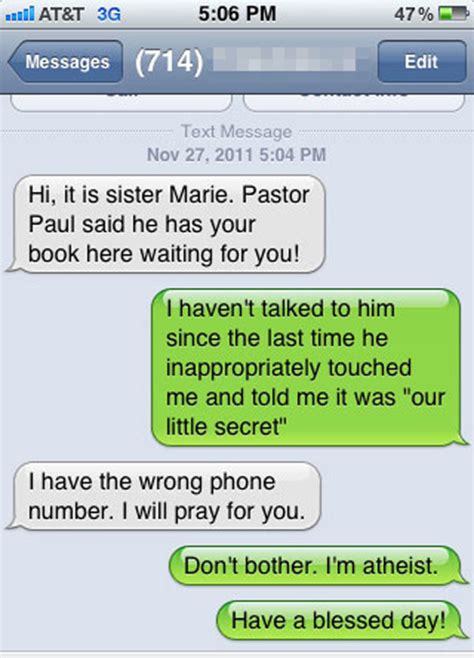 30 Text Messages Sent To The Wrong People