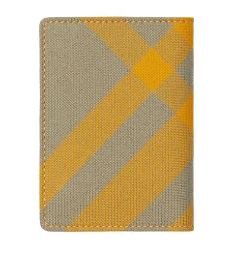 Burberry Jacquard Check Folding Card Holder Neutrals Editorialist