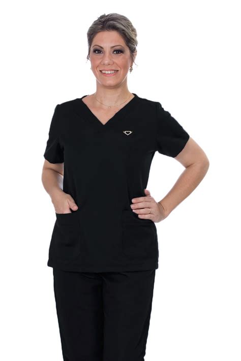 Scrub feminino Básico Liso Preto