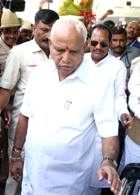 B.S. Yeddyurappa at his residence