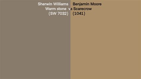 Sherwin Williams Warm Stone Sw 7032 Vs Benjamin Moore Scarecrow 1041 Side By Side Comparison