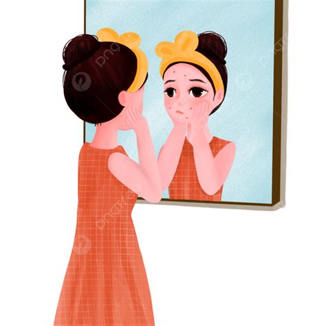 Looking In The Mirror Clipart