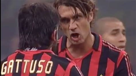 Maldini Tells Gattuso To Shut Up Paolo Maldini Shut Up Angry Face