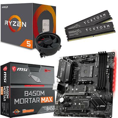 Kit évo Ryzen 5 1600 AF 3 2 GHz MSI B450M MORTAR MAX 16 Go Kit