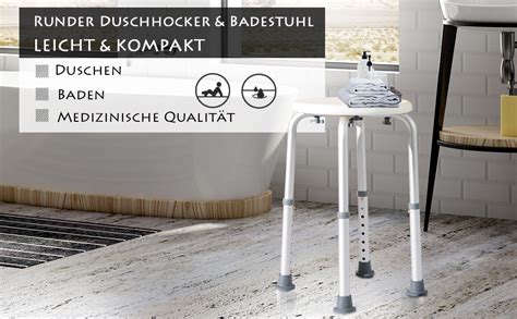 Homcom Duschstuhl Badehocker Badestuhl Duschhocker Duschsitz Badhilfe