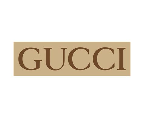 Gucci Brand Logo Symbol Name Brown Design Clothes Fashion Vector