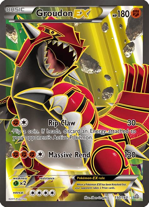 Groudon EX Primal Clash PRC 150 PkmnCards