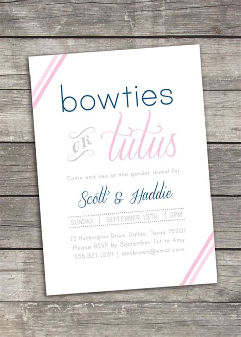 Gender Reveal Invitation Printable Digital - Etsy