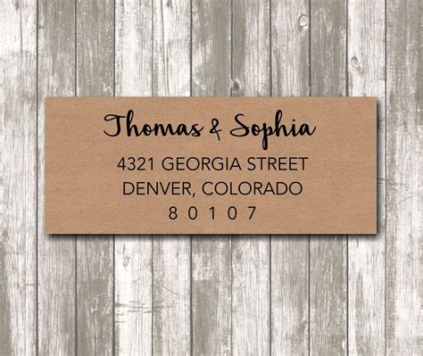 Return Address Label Custom 2 5 8 X 1 Inch Rectangular