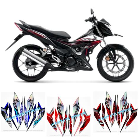 STIKER STRIPING LIS BODY MOTOR HONDA SONIC 150R 2019 HOLOGRAM STANDAR