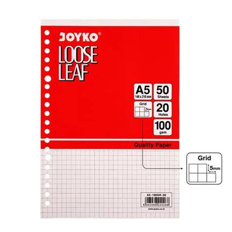 Jual Joyko Loose Leaf A Lembar Kotak Loose Leaf Joyko A