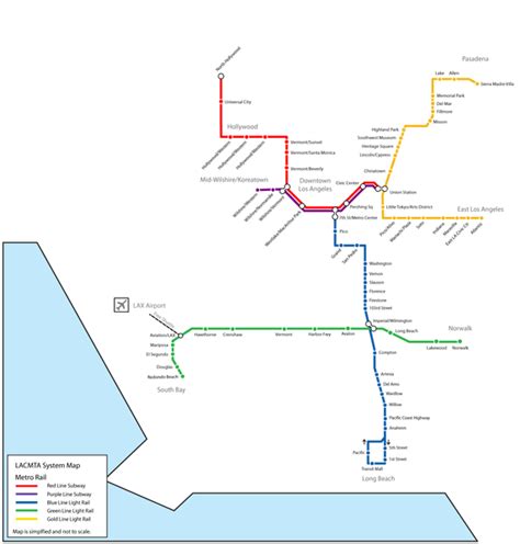 Map metro Los Angeles